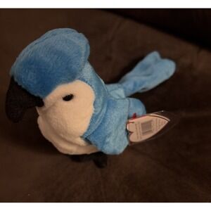 Ty Beanie Baby Original Rocket the Blue Jay Bird Plush